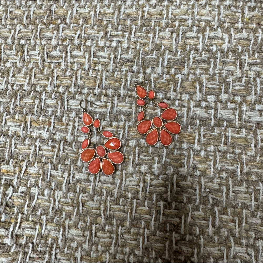 Orange/gold earrings